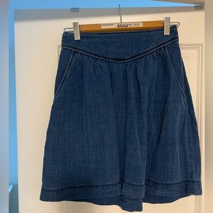 Aritzia Dark Blue Denim Skirt